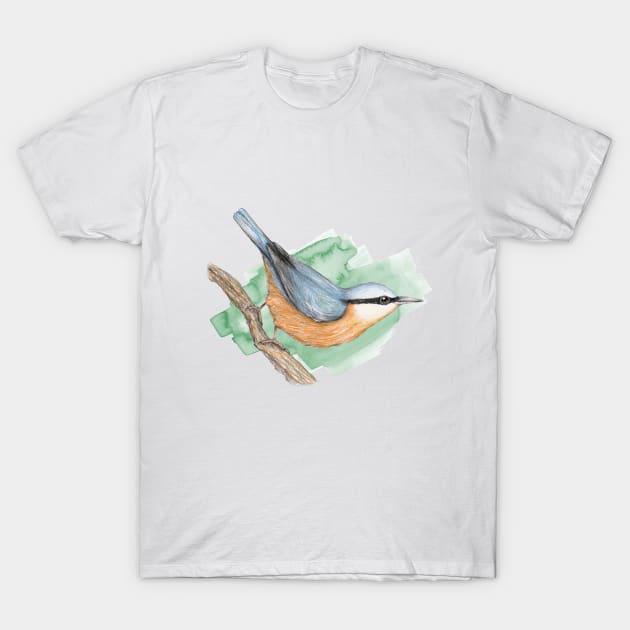 Nuthatch T-Shirt by Bwiselizzy